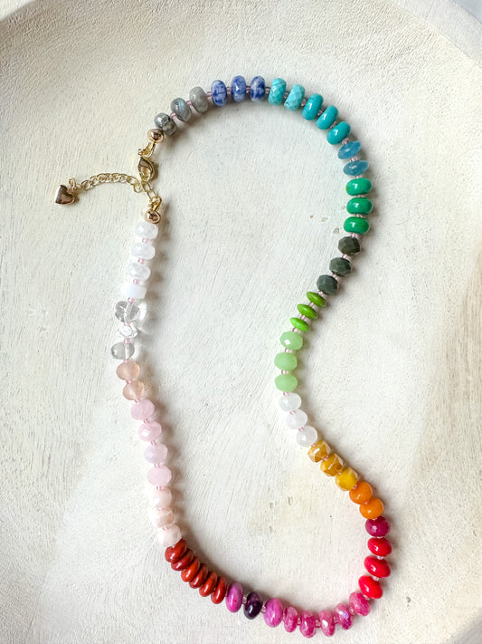 Shine Bright Necklace - Rainbow Stone
